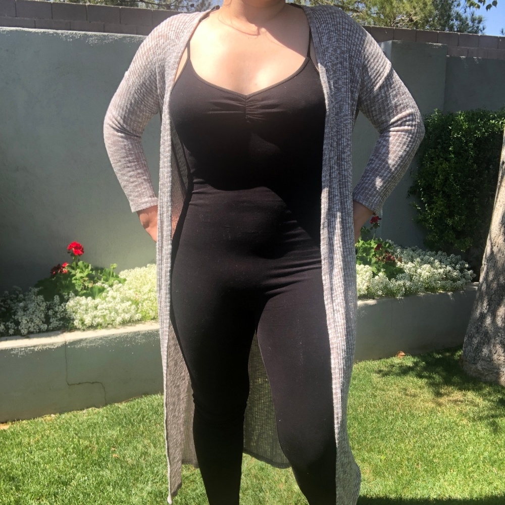 Beige Long Cardigan